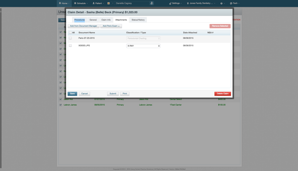 screenshot of Dentrix Ascend